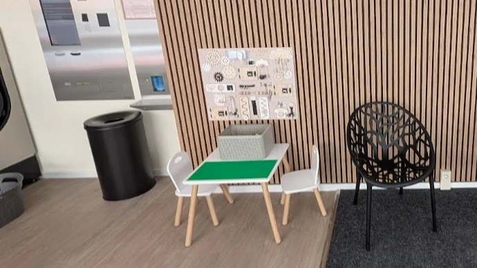 Unsere Kinderspielecke mit Klemmbausteinen